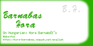 barnabas hora business card